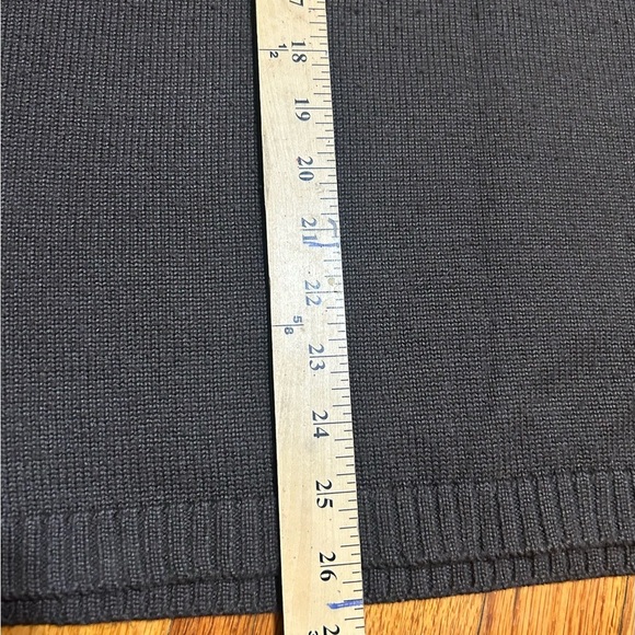 CEZANI Crew Neck Brown Wool Blend Sweater Shoulder Elbow Leather Patches Sz L - Picture 7 of 8